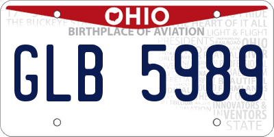 OH license plate GLB5989