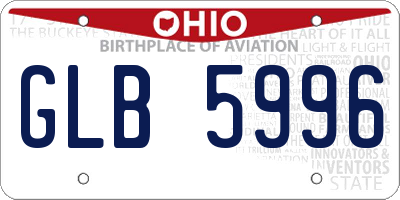 OH license plate GLB5996