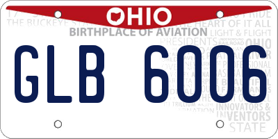 OH license plate GLB6006