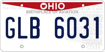 OH license plate GLB6031