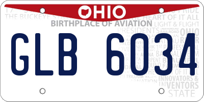 OH license plate GLB6034