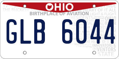 OH license plate GLB6044