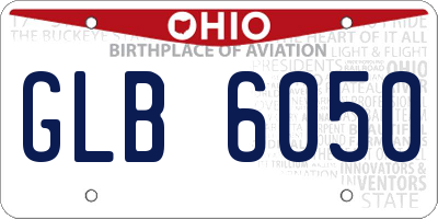 OH license plate GLB6050