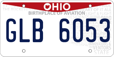 OH license plate GLB6053