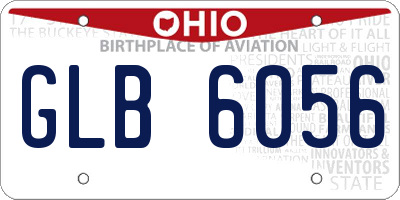 OH license plate GLB6056