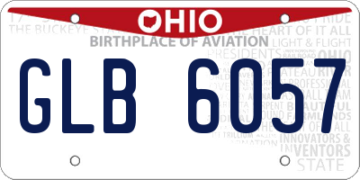 OH license plate GLB6057