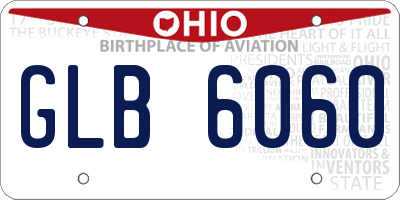 OH license plate GLB6060