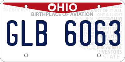 OH license plate GLB6063