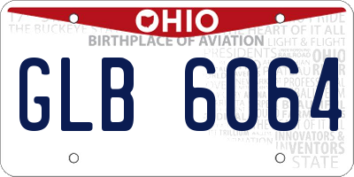 OH license plate GLB6064