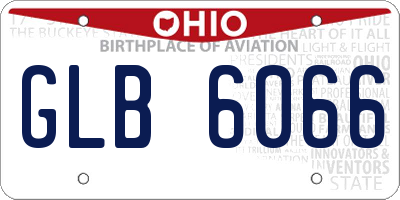 OH license plate GLB6066