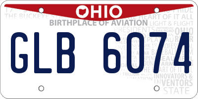 OH license plate GLB6074