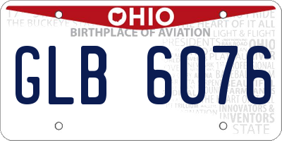 OH license plate GLB6076