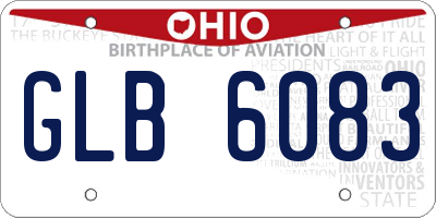 OH license plate GLB6083