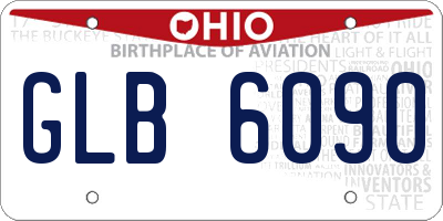 OH license plate GLB6090