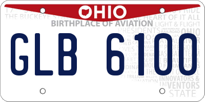 OH license plate GLB6100