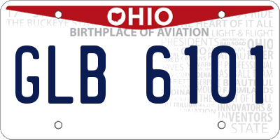 OH license plate GLB6101