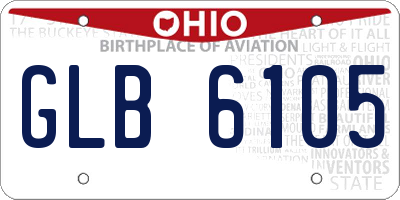 OH license plate GLB6105