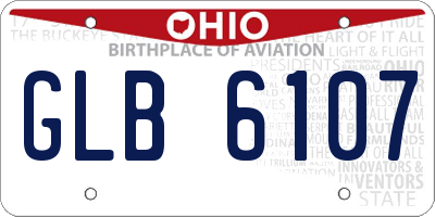 OH license plate GLB6107