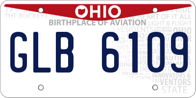 OH license plate GLB6109