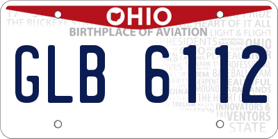 OH license plate GLB6112