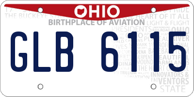OH license plate GLB6115