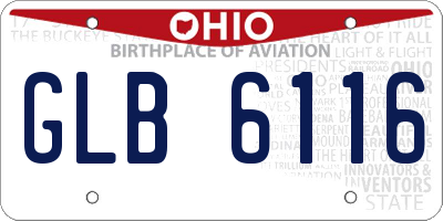 OH license plate GLB6116