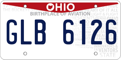 OH license plate GLB6126