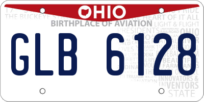 OH license plate GLB6128
