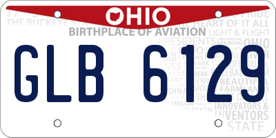 OH license plate GLB6129