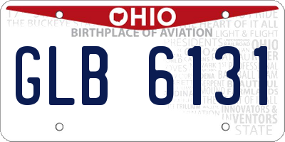 OH license plate GLB6131
