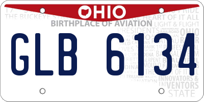 OH license plate GLB6134