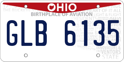 OH license plate GLB6135