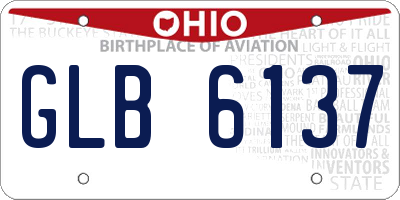 OH license plate GLB6137
