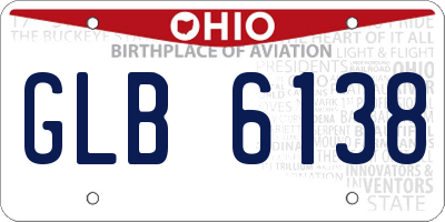 OH license plate GLB6138