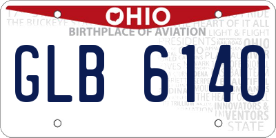OH license plate GLB6140