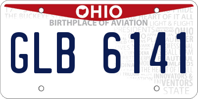 OH license plate GLB6141