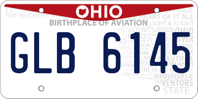 OH license plate GLB6145