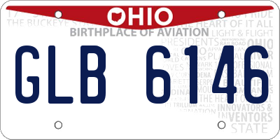 OH license plate GLB6146