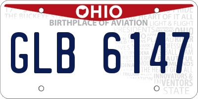 OH license plate GLB6147