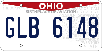 OH license plate GLB6148