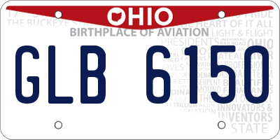 OH license plate GLB6150