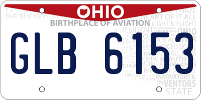 OH license plate GLB6153