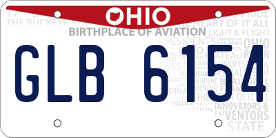 OH license plate GLB6154