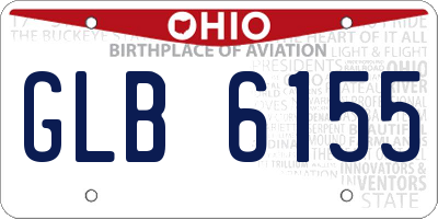 OH license plate GLB6155