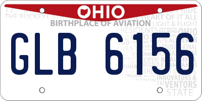 OH license plate GLB6156
