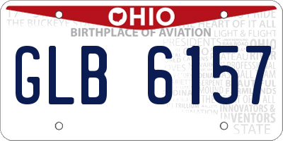 OH license plate GLB6157