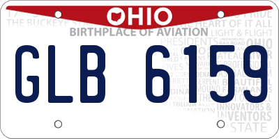 OH license plate GLB6159