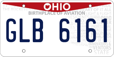 OH license plate GLB6161