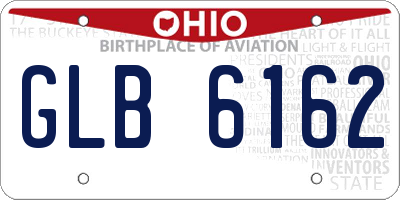 OH license plate GLB6162