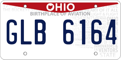 OH license plate GLB6164